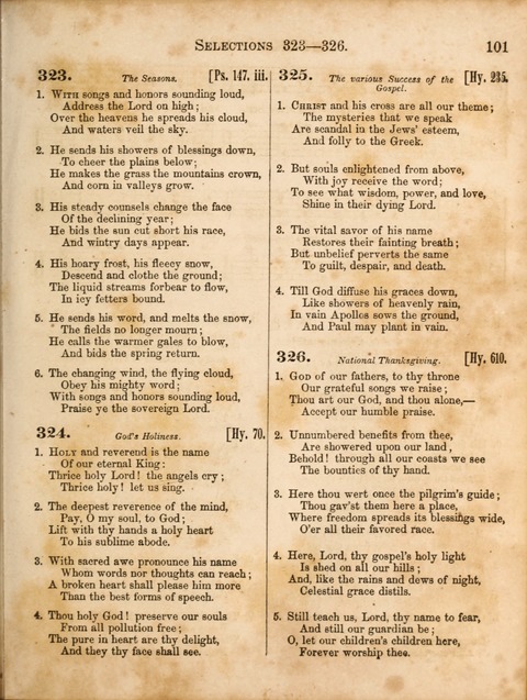 Congregational Hymn and Tune Book; containing the Psalms and Hymns of the General Association of Connecticut, adapted to Suitable Tunes page 101
