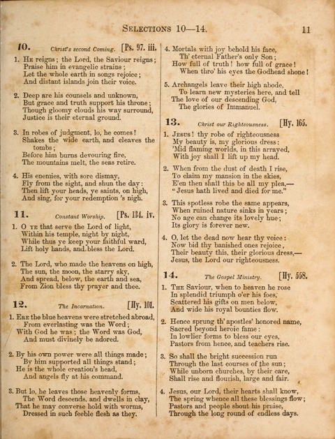 Congregational Hymn and Tune Book; containing the Psalms and Hymns of the General Association of Connecticut, adapted to Suitable Tunes page 11