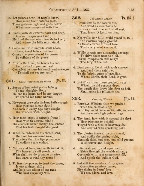 Congregational Hymn and Tune Book; containing the Psalms and Hymns of the General Association of Connecticut, adapted to Suitable Tunes page 113