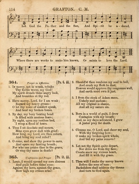 Congregational Hymn and Tune Book; containing the Psalms and Hymns of the General Association of Connecticut, adapted to Suitable Tunes page 114