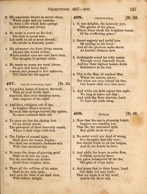 Congregational Hymn and Tune Book; containing the Psalms and Hymns of the General Association of Connecticut, adapted to Suitable Tunes page 127