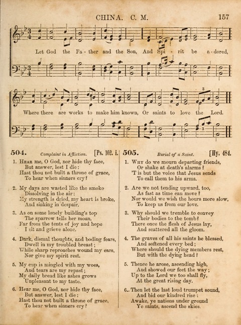Congregational Hymn and Tune Book; containing the Psalms and Hymns of the General Association of Connecticut, adapted to Suitable Tunes page 157