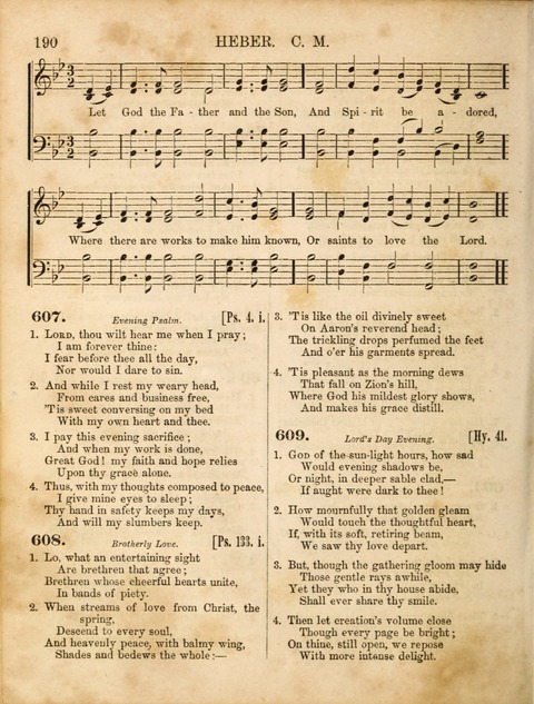 Congregational Hymn and Tune Book; containing the Psalms and Hymns of the General Association of Connecticut, adapted to Suitable Tunes page 190