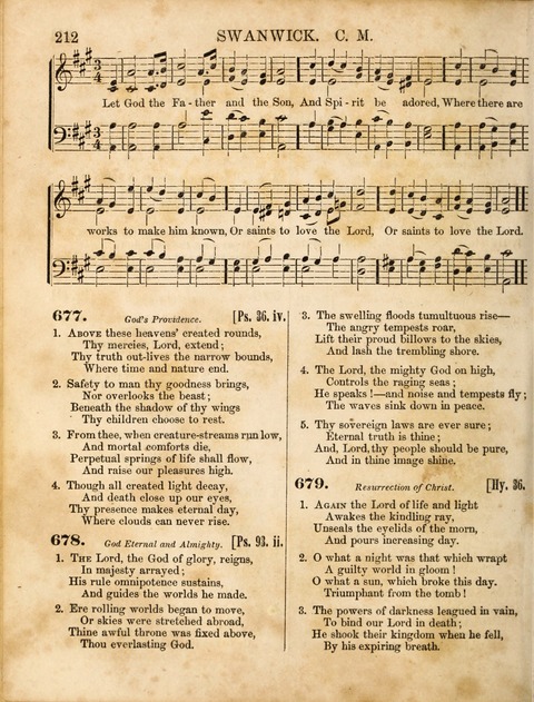 Congregational Hymn and Tune Book; containing the Psalms and Hymns of the General Association of Connecticut, adapted to Suitable Tunes page 212