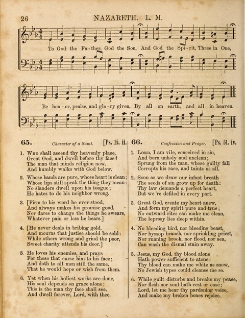 Congregational Hymn and Tune Book; containing the Psalms and Hymns of the General Association of Connecticut, adapted to Suitable Tunes page 26