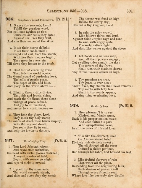 Congregational Hymn and Tune Book; containing the Psalms and Hymns of the General Association of Connecticut, adapted to Suitable Tunes page 301