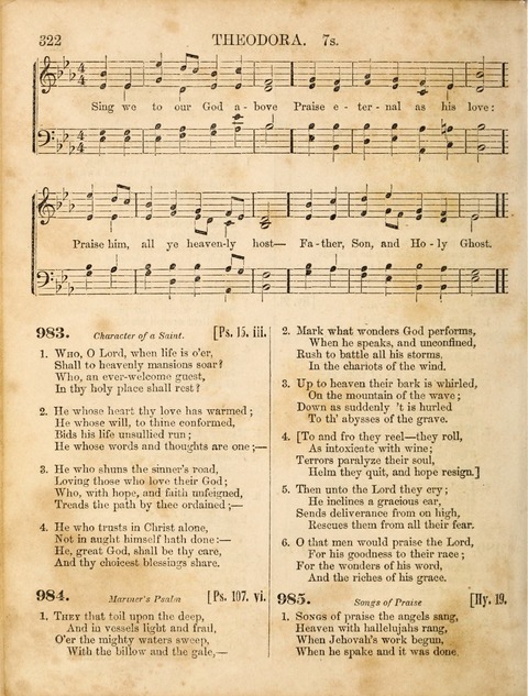 Congregational Hymn and Tune Book; containing the Psalms and Hymns of the General Association of Connecticut, adapted to Suitable Tunes page 322