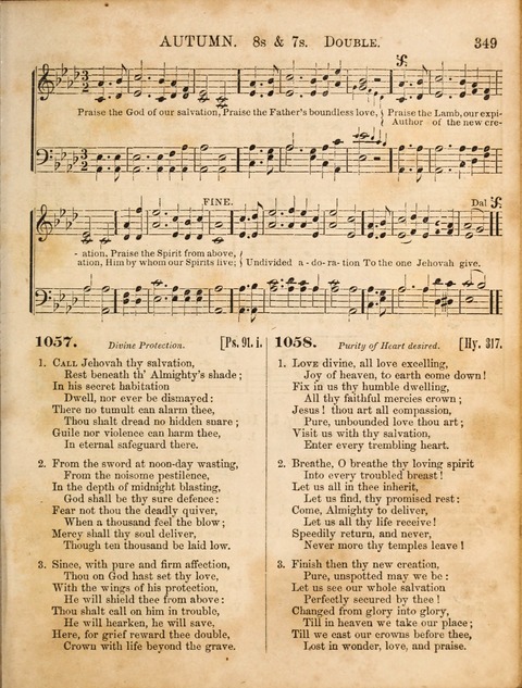 Congregational Hymn and Tune Book; containing the Psalms and Hymns of the General Association of Connecticut, adapted to Suitable Tunes page 349