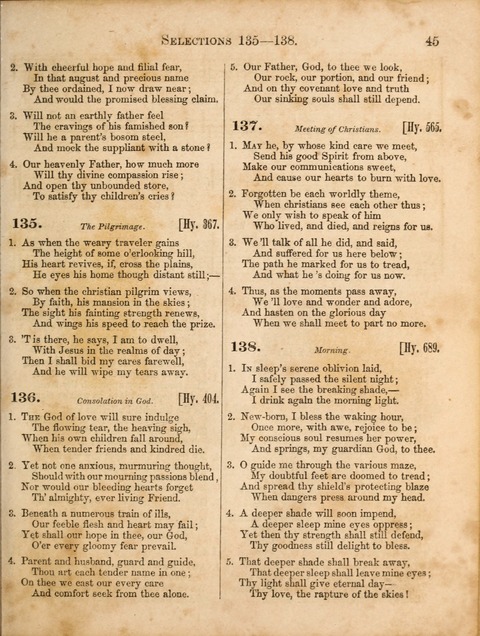 Congregational Hymn and Tune Book; containing the Psalms and Hymns of the General Association of Connecticut, adapted to Suitable Tunes page 45