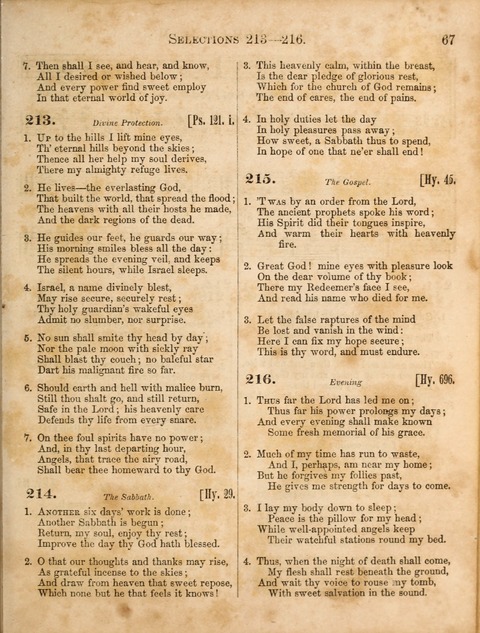 Congregational Hymn and Tune Book; containing the Psalms and Hymns of the General Association of Connecticut, adapted to Suitable Tunes page 67