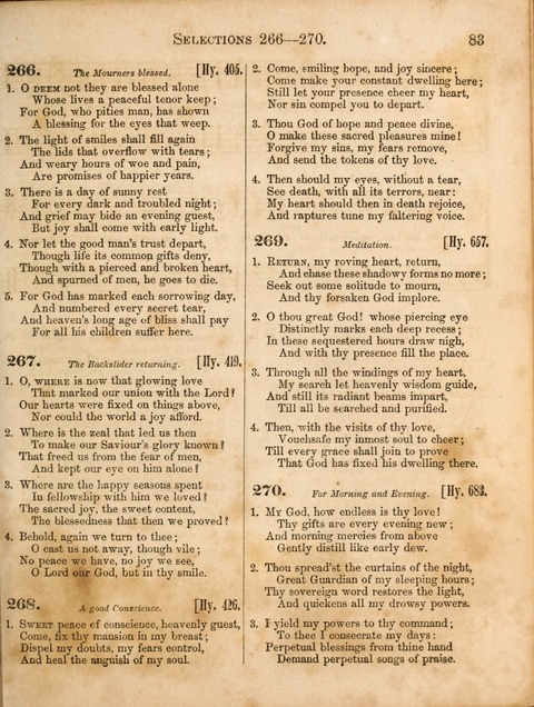 Congregational Hymn and Tune Book; containing the Psalms and Hymns of the General Association of Connecticut, adapted to Suitable Tunes page 83
