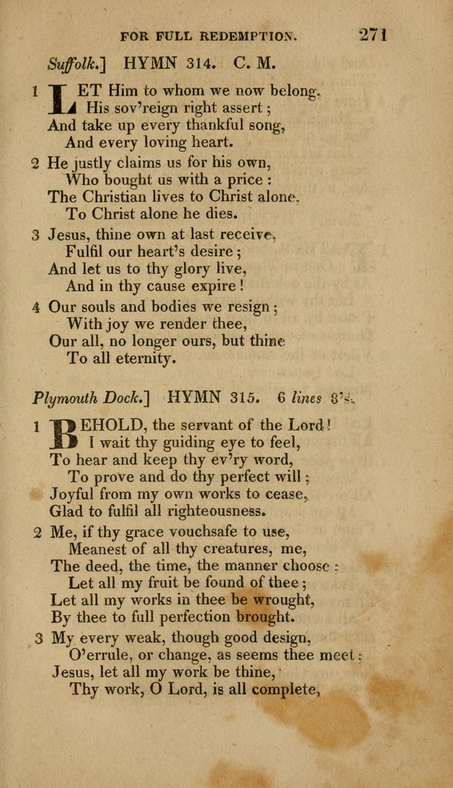 A Collection of Hymns for the Use of the Methodist Episcopal Church: Principally from the Collection of the Rev. John Wesley. M. A. page 276