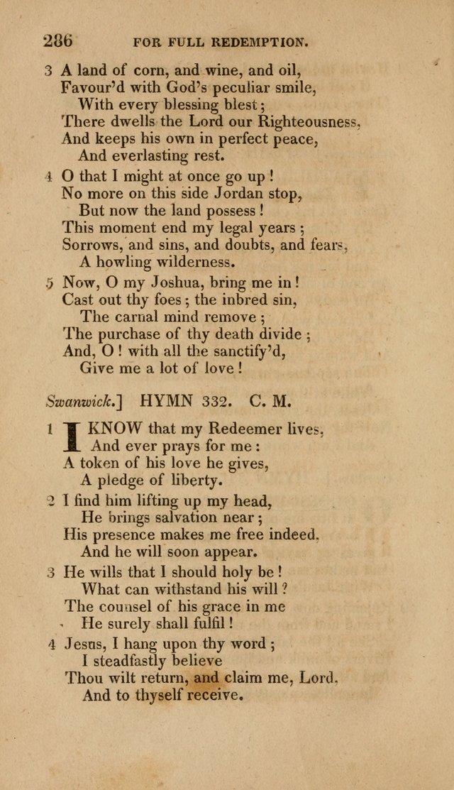 A Collection of Hymns for the Use of the Methodist Episcopal Church: Principally from the Collection of the Rev. John Wesley. M. A. page 291