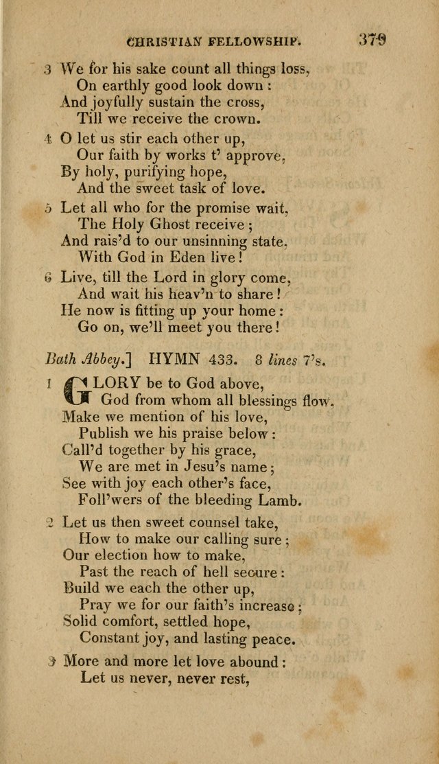 A Collection of Hymns for the Use of the Methodist Episcopal Church: Principally from the Collection of the Rev. John Wesley. M. A. page 384