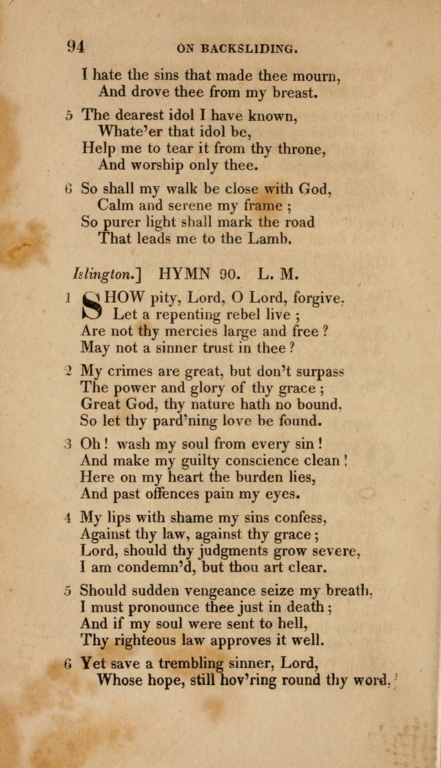 A Collection of Hymns for the Use of the Methodist Episcopal Church: Principally from the Collection of the Rev. John Wesley. M. A. page 99