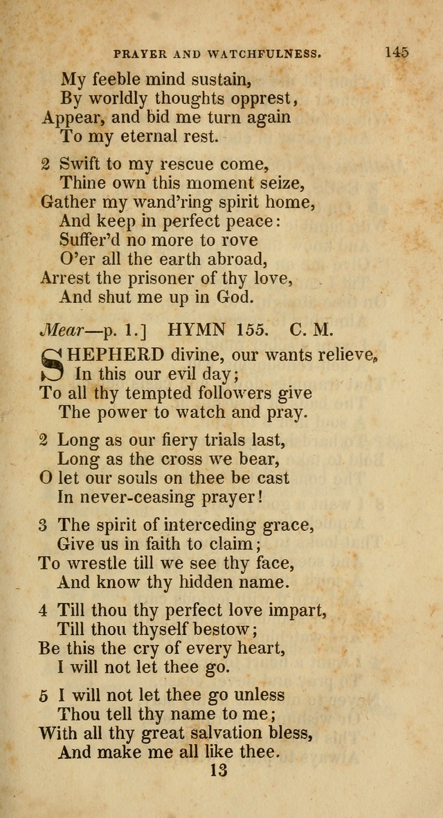 A Collection of Hymns for the Use of the Methodist Episcopal Church: principally from the collection of  Rev. John Wesley, M. A., late fellow of Lincoln College, Oxford; with... (Rev. & corr.) page 145