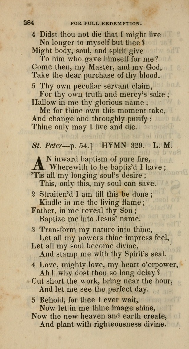 A Collection of Hymns for the Use of the Methodist Episcopal Church: principally from the collection of  Rev. John Wesley, M. A., late fellow of Lincoln College, Oxford; with... (Rev. & corr.) page 284