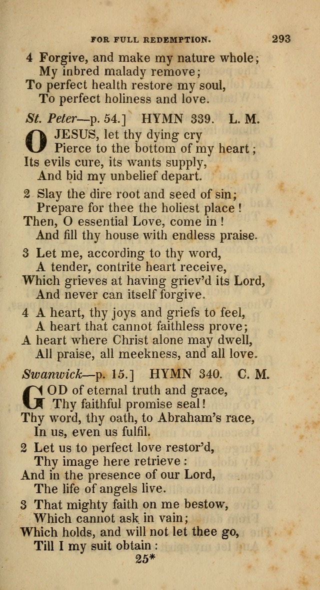 A Collection of Hymns for the Use of the Methodist Episcopal Church: principally from the collection of  Rev. John Wesley, M. A., late fellow of Lincoln College, Oxford; with... (Rev. & corr.) page 293
