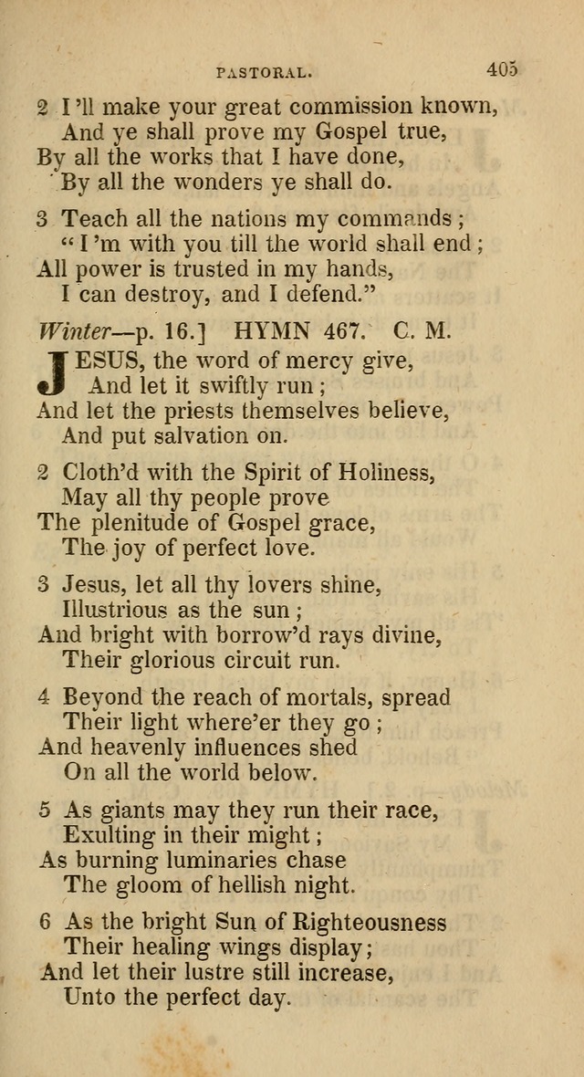 A Collection of Hymns for the Use of the Methodist Episcopal Church: principally from the collection of  Rev. John Wesley, M. A., late fellow of Lincoln College, Oxford; with... (Rev. & corr.) page 405