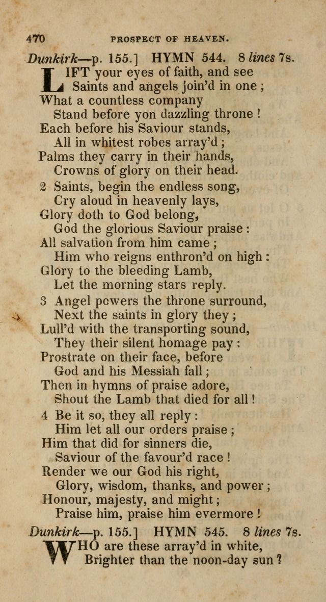 A Collection of Hymns for the Use of the Methodist Episcopal Church: principally from the collection of  Rev. John Wesley, M. A., late fellow of Lincoln College, Oxford; with... (Rev. & corr.) page 470