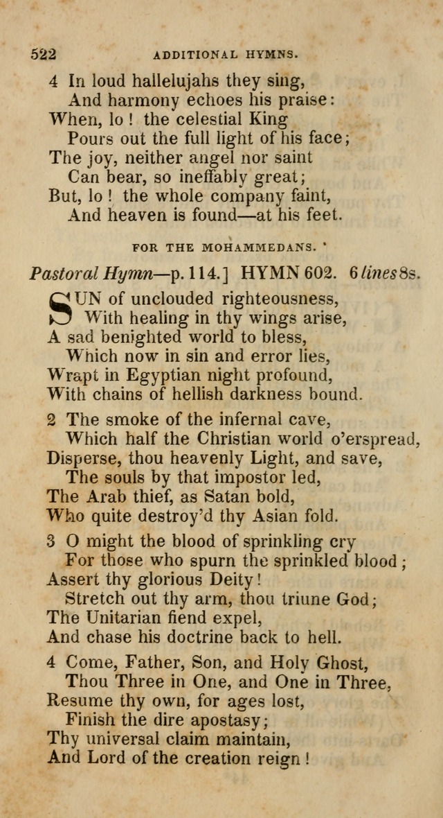 A Collection of Hymns for the Use of the Methodist Episcopal Church: principally from the collection of  Rev. John Wesley, M. A., late fellow of Lincoln College, Oxford; with... (Rev. & corr.) page 522