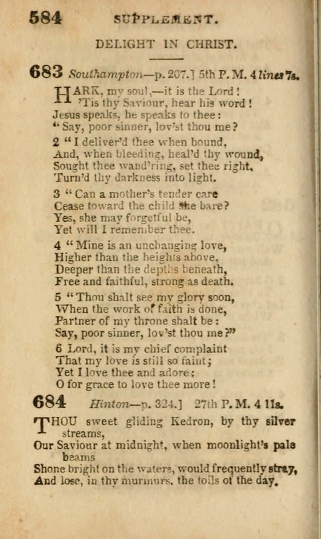 A Collection of Hymns: for the use of the Methodist Episcopal Church, principally from the collection of the Rev. John Wesley, A. M., late fellow of Lincoln College..(Rev. and corr. with a supplement) page 586