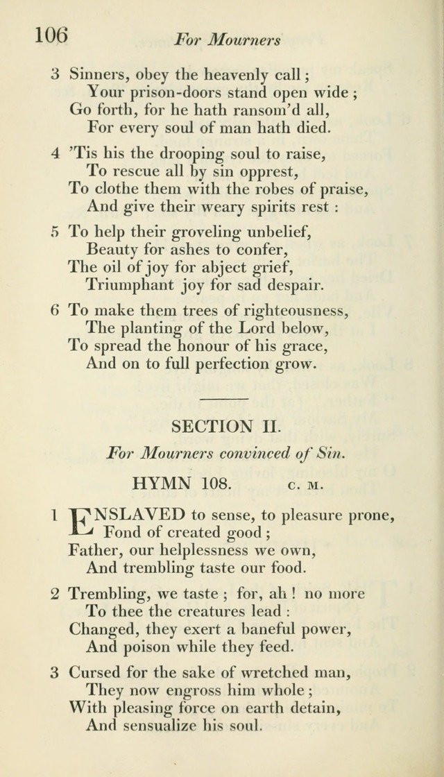 A Collection of Hymns, for the Use of the People Called Methodists, with a Supplement page 108