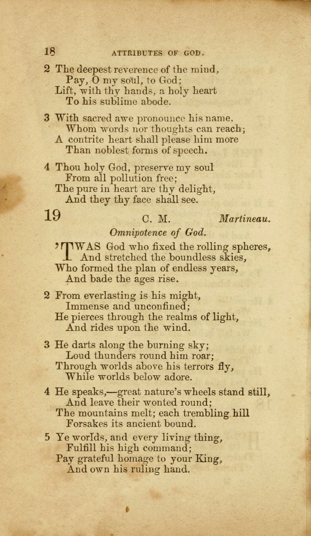 A Collection of Hymns, for the use of the United Brethren in Christ: taken from the most approved authors, and adapted to public and private worship page 18