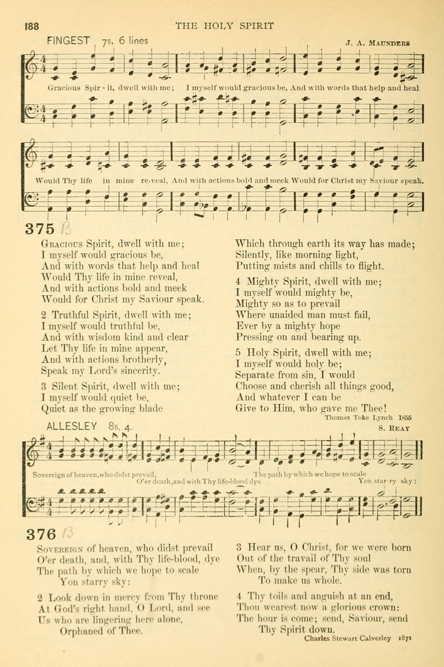 The Church Hymnary: a collection of hymns and tunes for public worship page 188