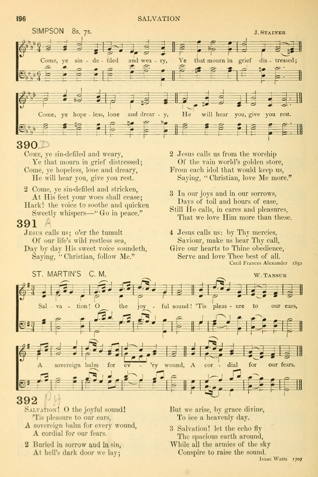 The Church Hymnary: a collection of hymns and tunes for public worship page 196