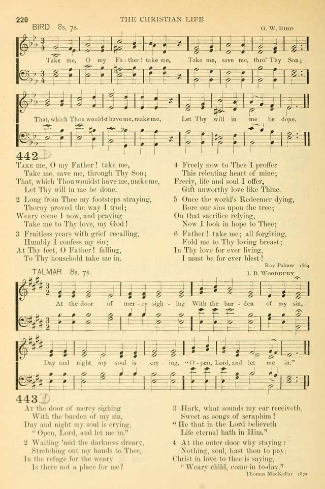The Church Hymnary: a collection of hymns and tunes for public worship page 220