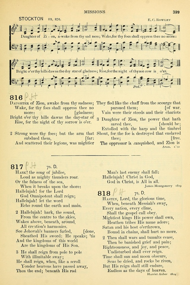 The Church Hymnary: a collection of hymns and tunes for public worship page 399