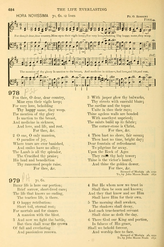 The Church Hymnary: a collection of hymns and tunes for public worship page 484
