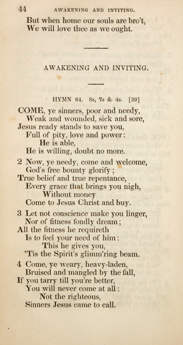 A Collection of Hymns, for the use of the Wesleyan Methodist Connection of America. page 47