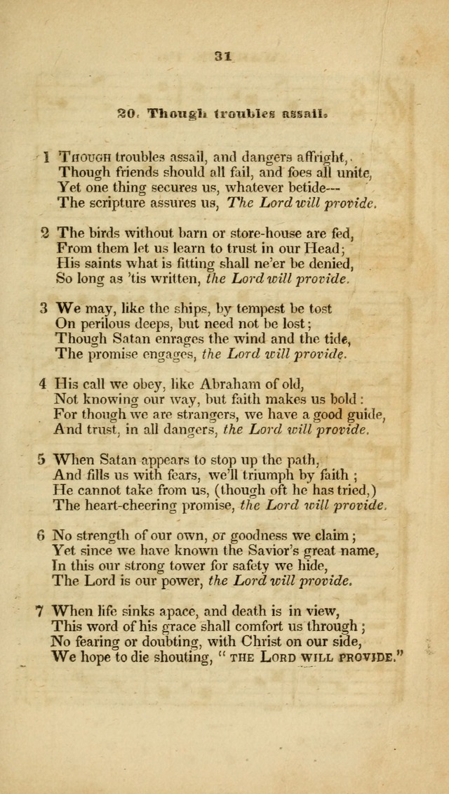 The Christian Lyre: adapted for use in families, prayer meetings, and revivals of religion page 31