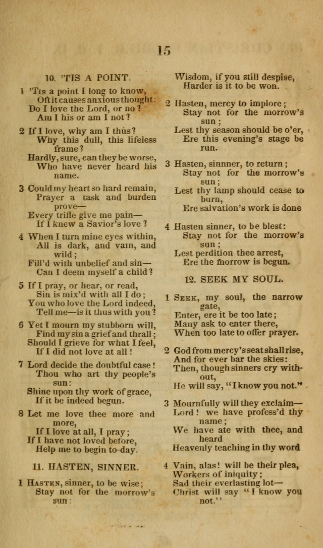 The Christian Lyre: Vol I (8th ed. rev.) page 15