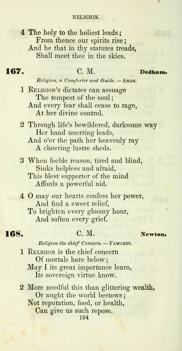 The Christian Melodist: a new collection of hymns for social religious worship page 104