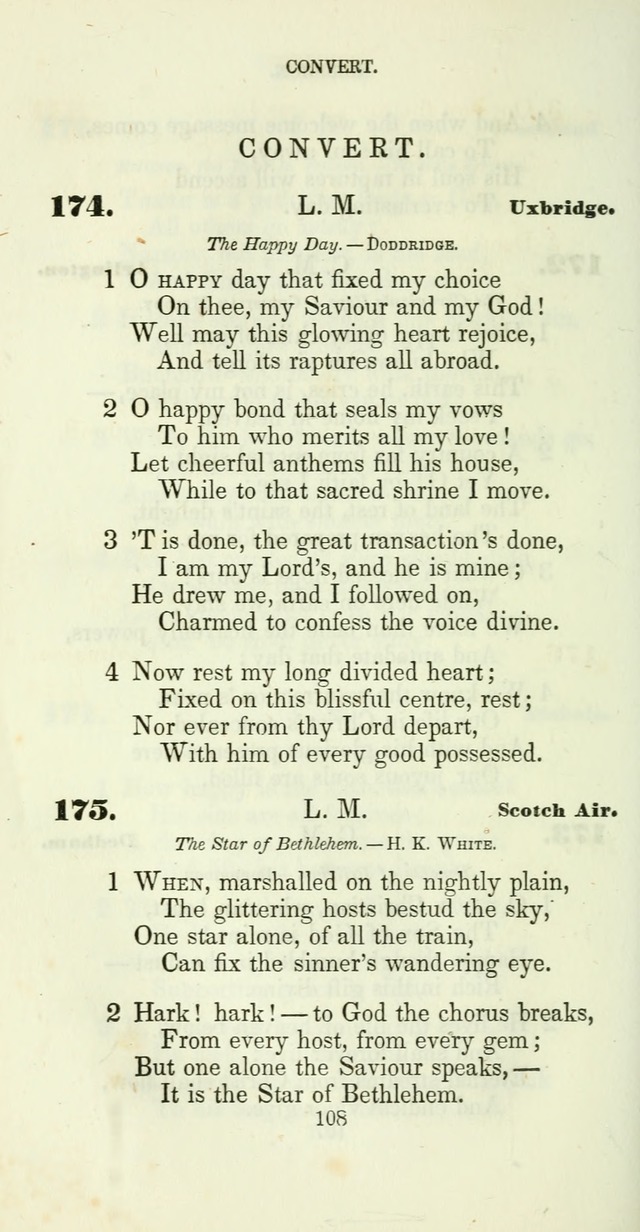 The Christian Melodist: a new collection of hymns for social religious worship page 108