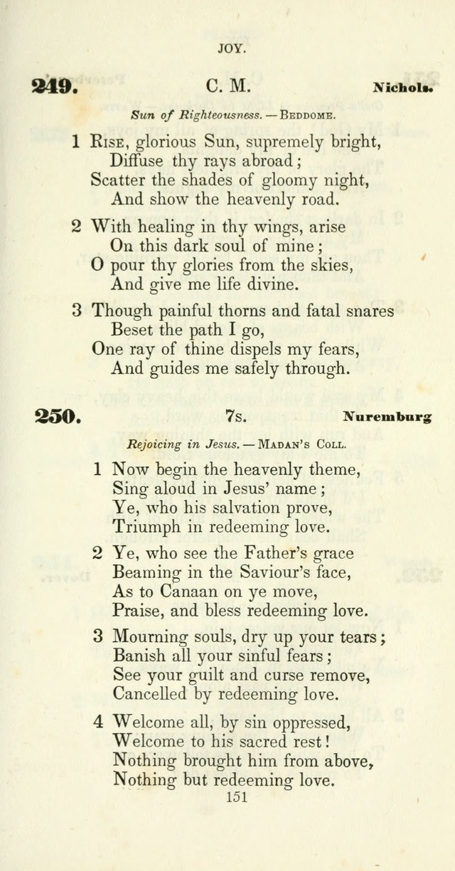 The Christian Melodist: a new collection of hymns for social religious worship page 153
