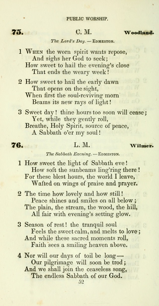 The Christian Melodist: a new collection of hymns for social religious worship page 52