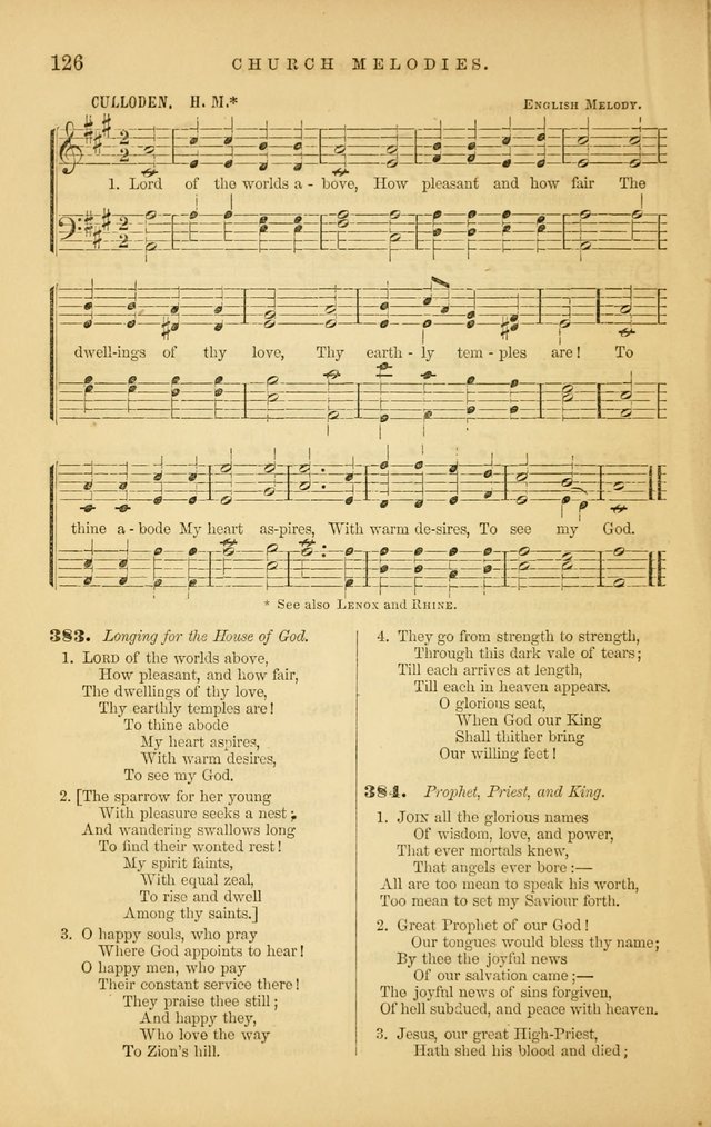Church Melodies: collection of psalms and hymns, with appropriate music. For the use of congregations. page 126