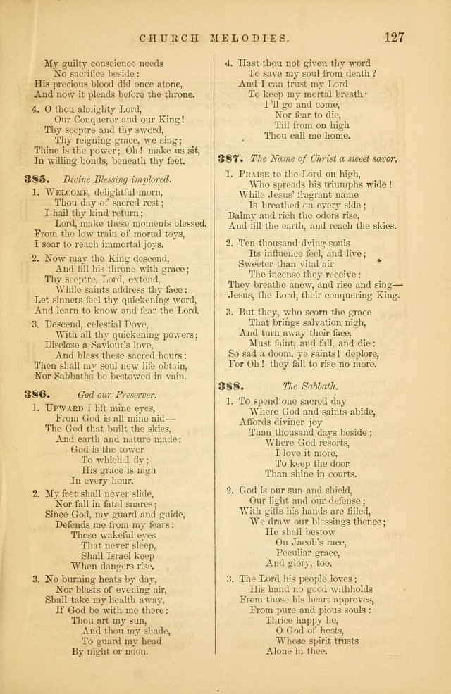 Church Melodies: collection of psalms and hymns, with appropriate music. For the use of congregations. page 127
