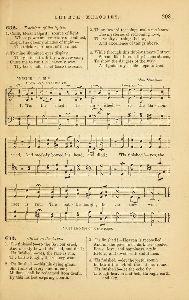 Church Melodies: collection of psalms and hymns, with appropriate music. For the use of congregations. page 203