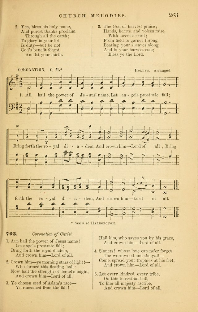 Church Melodies: collection of psalms and hymns, with appropriate music. For the use of congregations. page 263