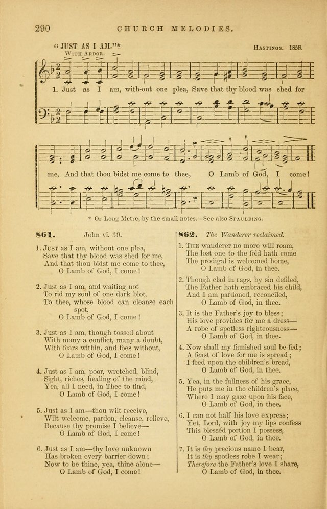 Church Melodies: collection of psalms and hymns, with appropriate music. For the use of congregations. page 292
