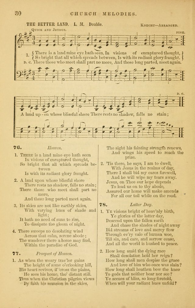 Church Melodies: collection of psalms and hymns, with appropriate music. For the use of congregations. page 30