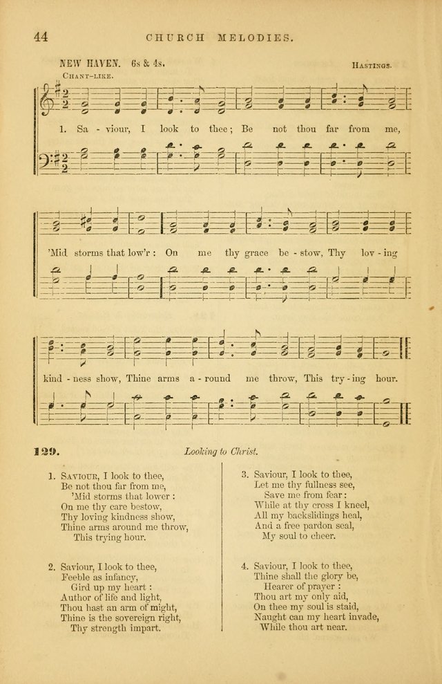 Church Melodies: collection of psalms and hymns, with appropriate music. For the use of congregations. page 44