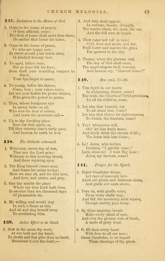 Church Melodies: collection of psalms and hymns, with appropriate music. For the use of congregations. page 49