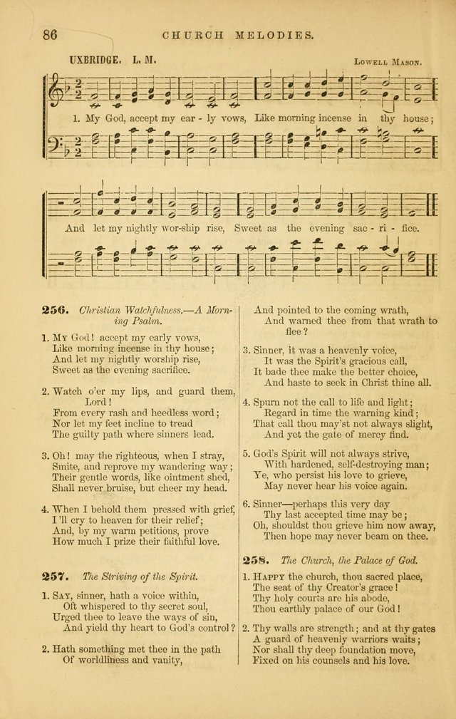 Church Melodies: collection of psalms and hymns, with appropriate music. For the use of congregations. page 86