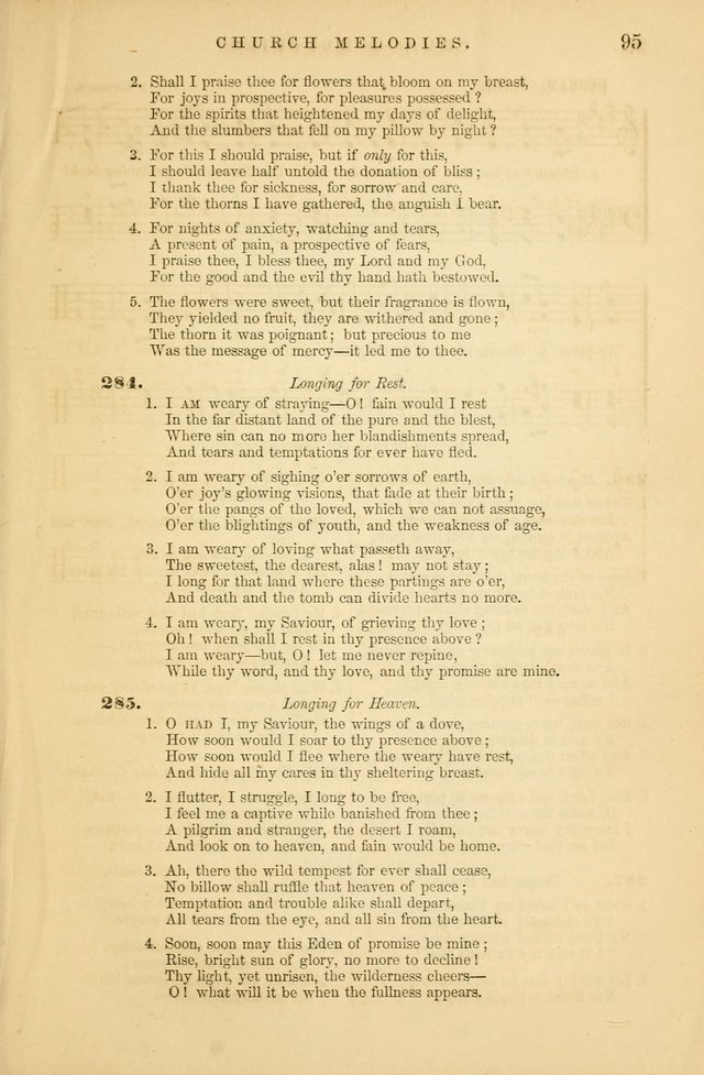 Church Melodies: collection of psalms and hymns, with appropriate music. For the use of congregations. page 95